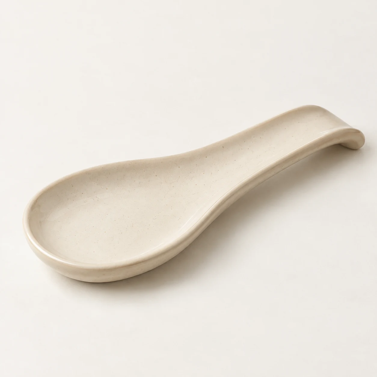 Ceramic Spoon Rest — Single spoon rest